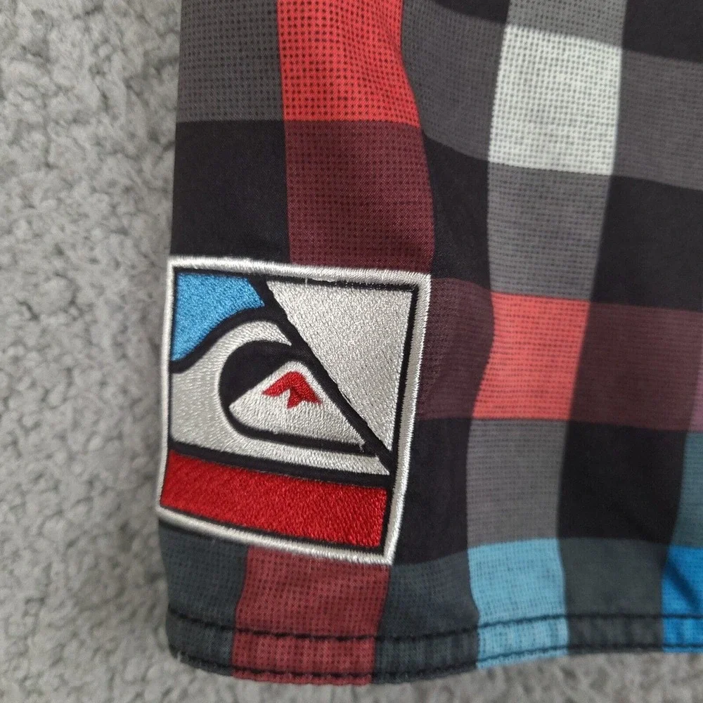 Quiksilver Board‎ Shorts Mens 40 Multicolor Plaid Check Swim Trunks Beach